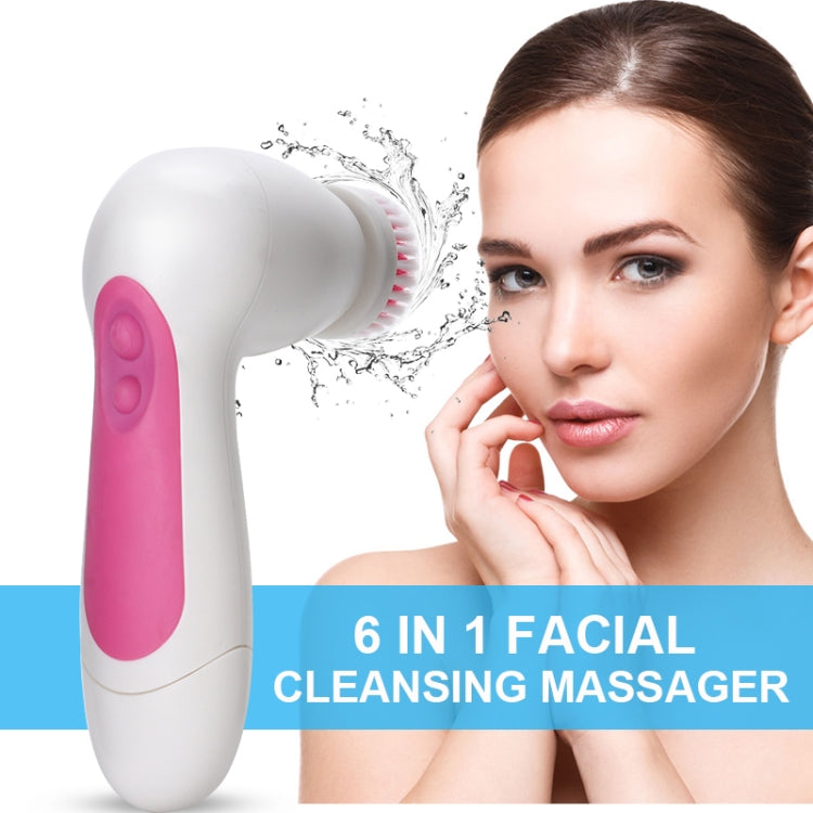 6 in 1 Waterproof Facial Cleansing Instrument (Size: 130 x 85 x 40mm)