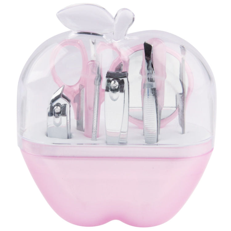 10-in-1 Delicate Apple Design Grooming Nail Manicure Pedicure Personal Cosmetic Makeup Set Kit