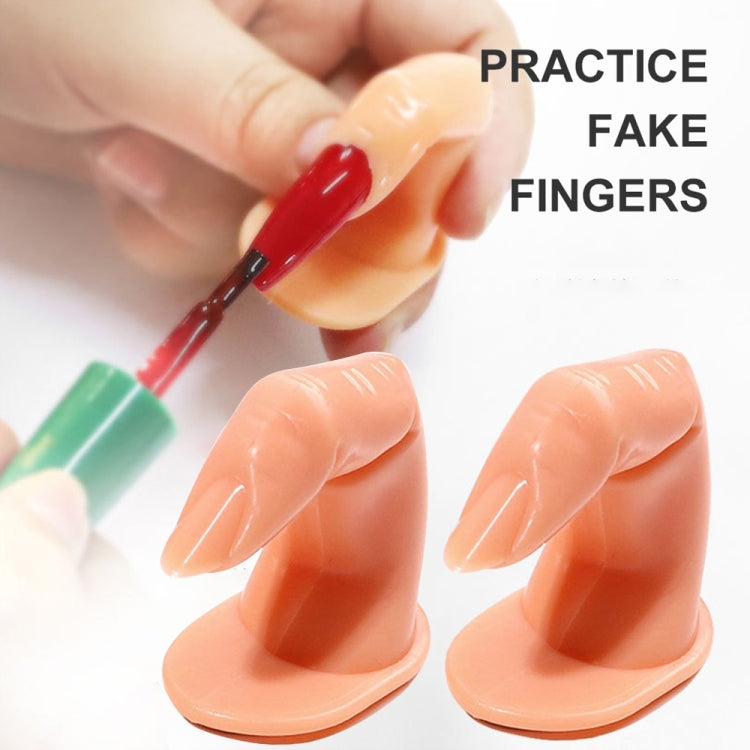DIY Acrylic Practice Fake Finger Model Nail Art False Tips Training Display Tool (5pcs in one packaging, the price is for 5pcs)