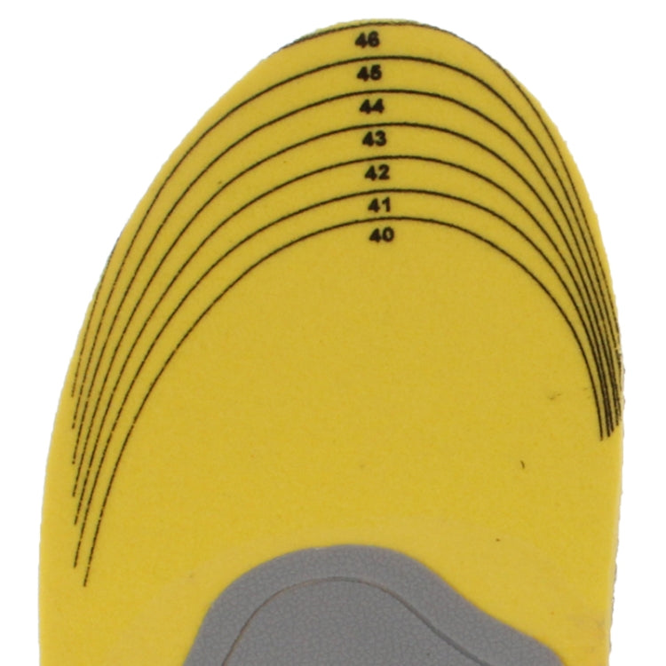 Elasticity Orthotic Arch Support Shoe Pad Sports Running Insoles Cushion for Men, Size: 40-46