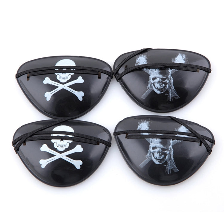 Halloween Props Plastic Pirate Eye Patches, Random Pattern Delivery