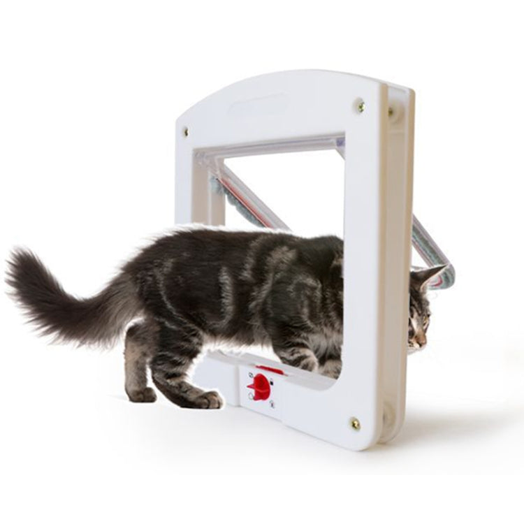 Cat / Small-scale Dog Friendly Transparent Flap, Universal 4 Way Locking