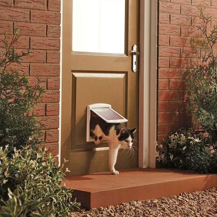 Cat / Small-scale Dog Friendly Transparent Flap, Universal 4 Way Locking