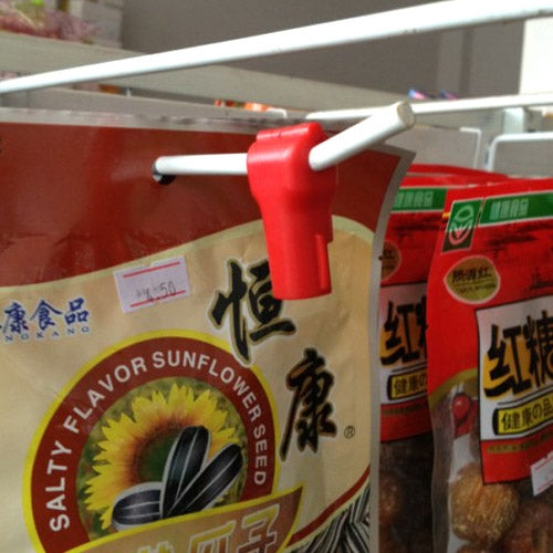 12 PCS Red ABS Display Hook / Security Lock Hook