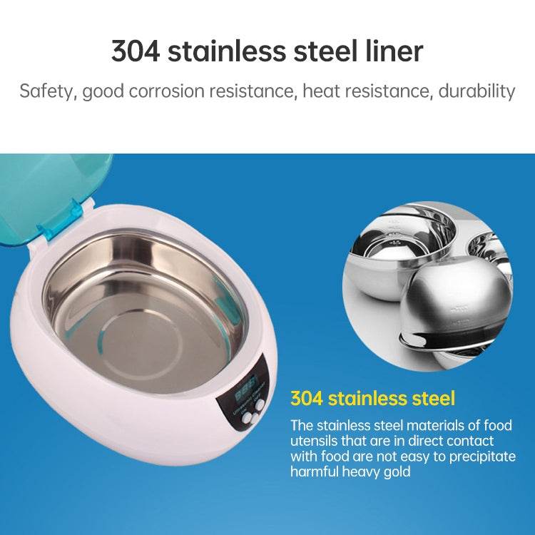 Stainless Steel Tank Digital Ultrasonic Cleaner with LCD Display for Jewelry / Watch / Denture