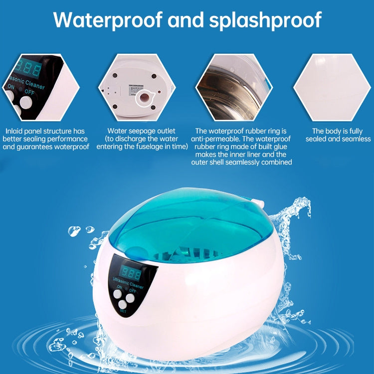 Stainless Steel Tank Digital Ultrasonic Cleaner with LCD Display for Jewelry / Watch / Denture