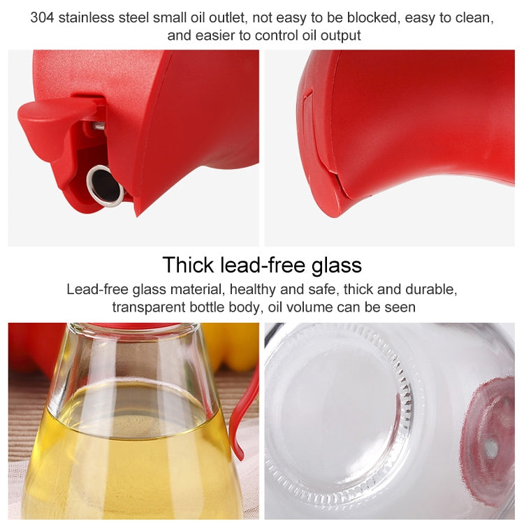 Automatic Lid Open Glass Oil Bottle