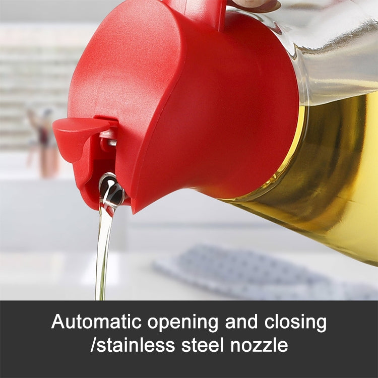 Automatic Lid Open Glass Oil Bottle