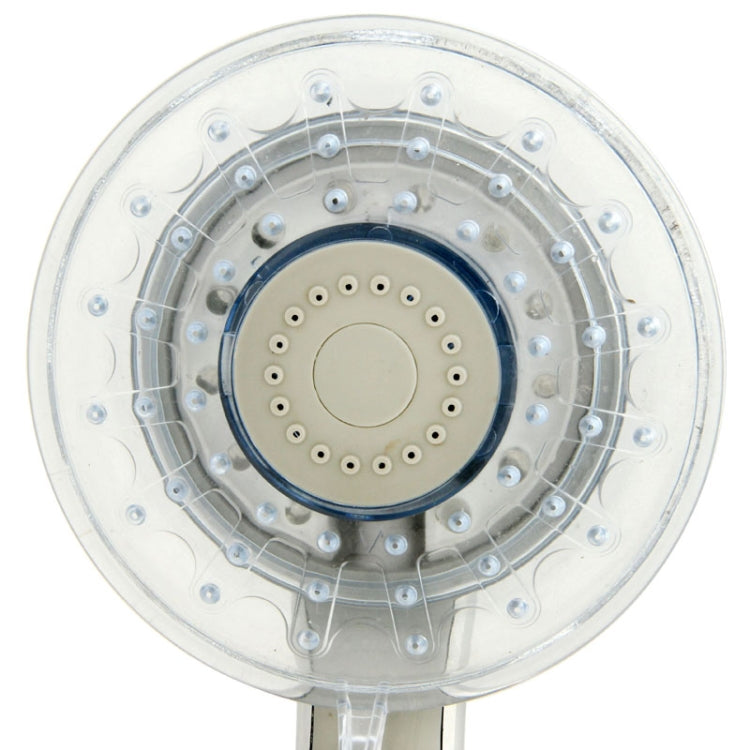Temperature Detectable 3-Color (Green / Blue / Red) LED Shower Head, No Battery
