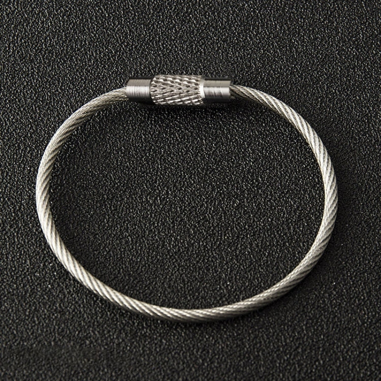 Outdoor Camping Multifunctional Steel Wire Rope Ring / Stainless Steel Wire Key Chain