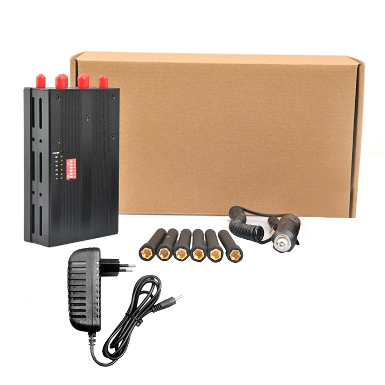 GSM / CDMA / DCS / PCS / 3G / Wifi / GPS / LOJACK Mobile Phone Signal  Breaker / Jammer / Isolator, Coverage: 20meters (JAX-121A-6C)