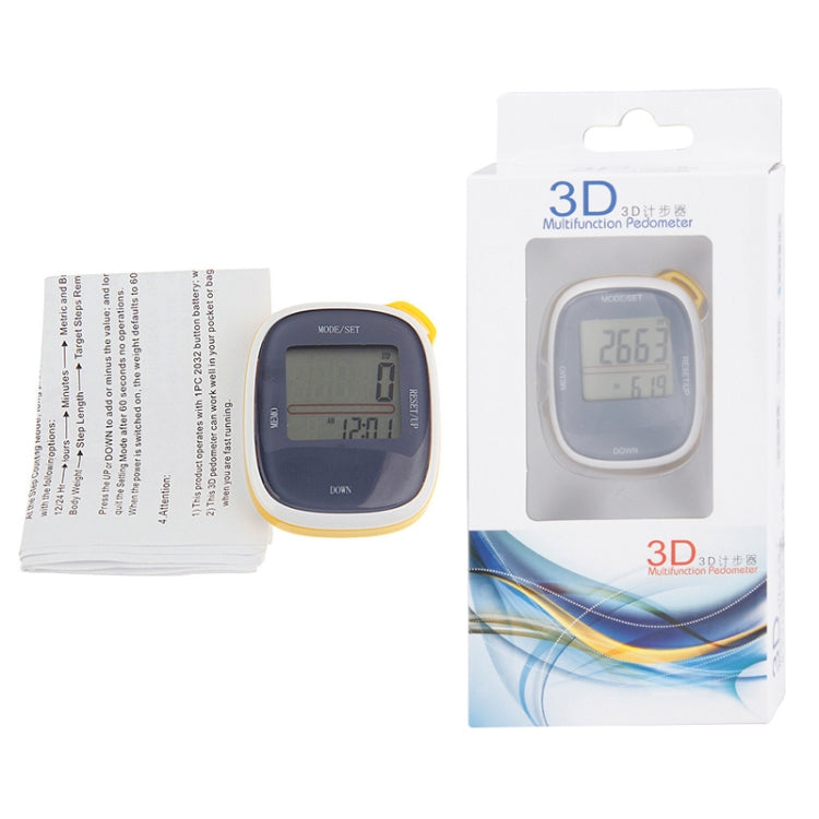 3D All Dimensional Multifunction Digital Electronic Pedometer Step Counter