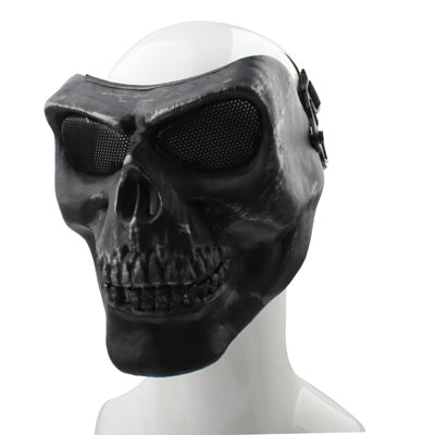 High Intensity Terrifying Evil Facepiece Skeleton Anti BB Bomb Face Mask with Elastic Bands