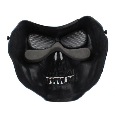 High Intensity Terrifying Evil Facepiece Skeleton Anti BB Bomb Face Mask with Elastic Bands