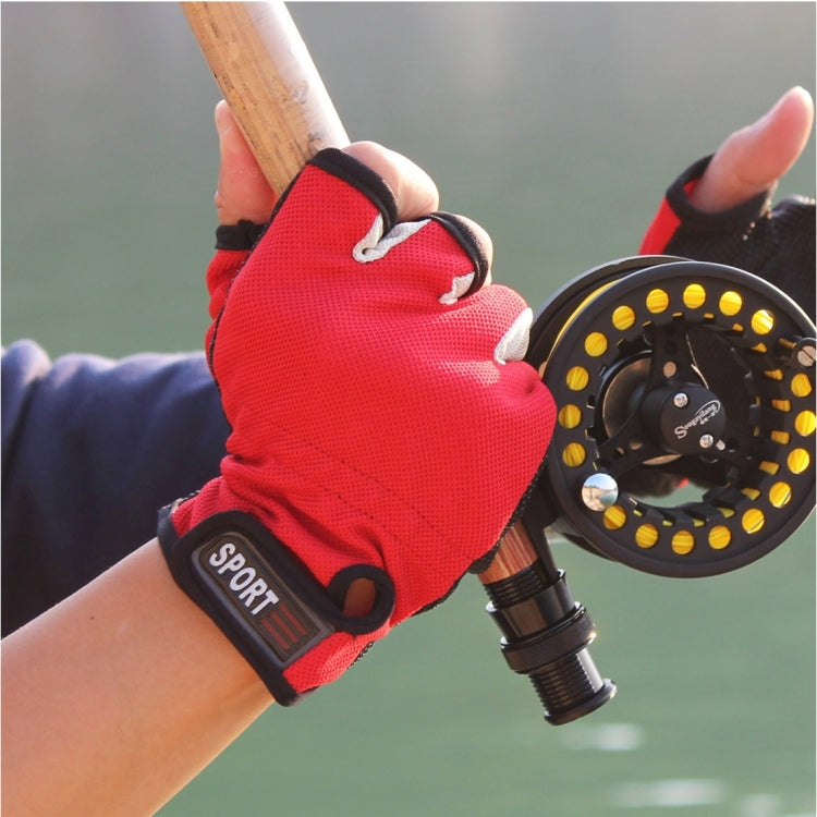 1 Pair 3 Fingers Exposed Breathable Anti-slippery Fishing Gloves