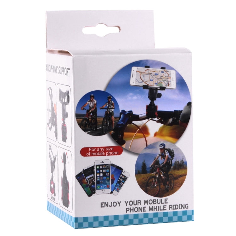 360 Degree Rotation Universal Mobile Phone Bicycle Clip Holder Cradle Stand, Clip Support Phone Width: up to 10cm