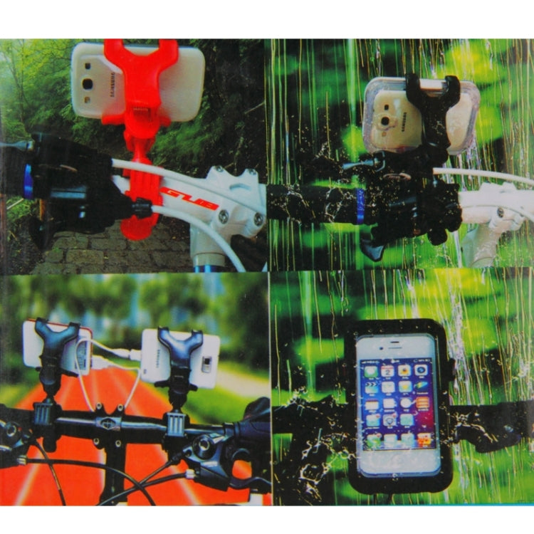 360 Degree Rotation Universal Mobile Phone Bicycle Clip Holder Cradle Stand, Clip Support Phone Width: up to 10cm