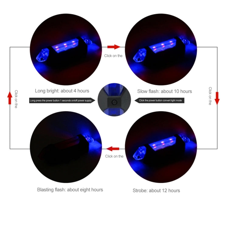 AQY-093 Detachable USB Rechargeable LED Bike Taillight