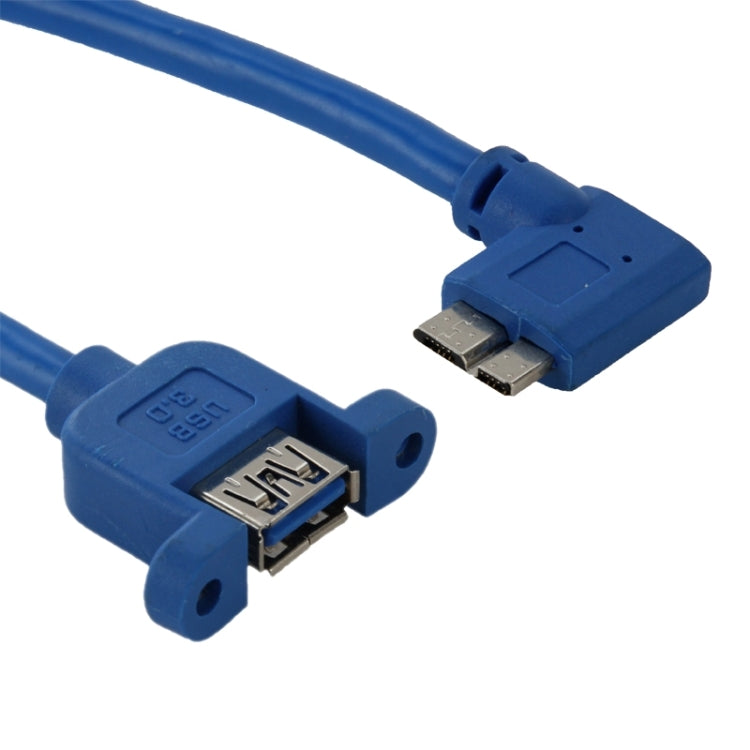 90 Degree Left Turn USB 3.0 Micro-B Male to USB 3.0 Female OTG Cable for Tablet / Portable Hard Drive, Length: 30cm