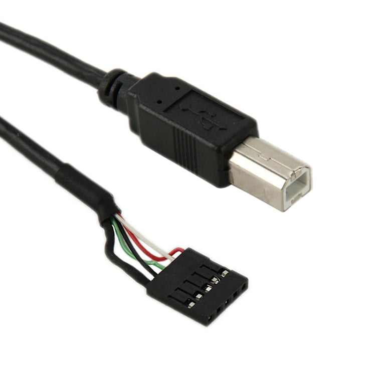 5 Pin Motherboard Female Header to USB 2.0 B Male Adapter Cable, Length: 50cm