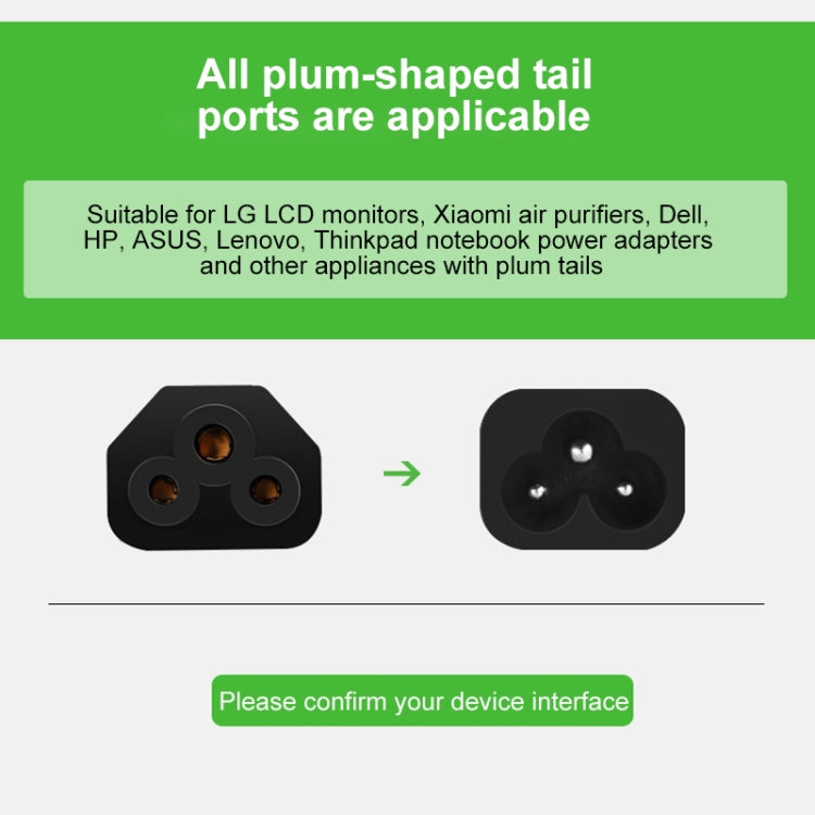 3 Prong Style US Notebook Power Cord, Cable Length: 1.2m