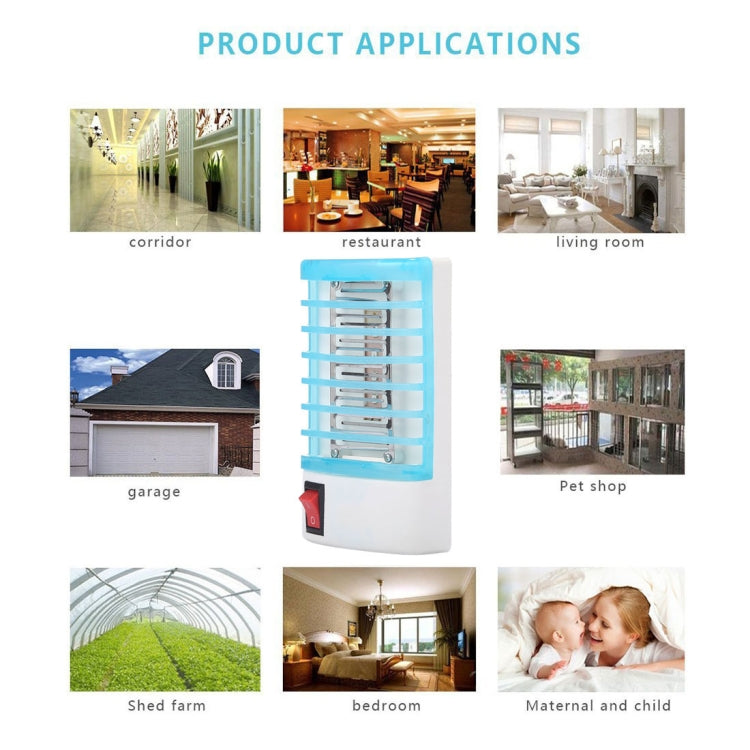 1W Efficient 4-LED Mosquito Killer Night Lamp, EU Plug, AC 220V