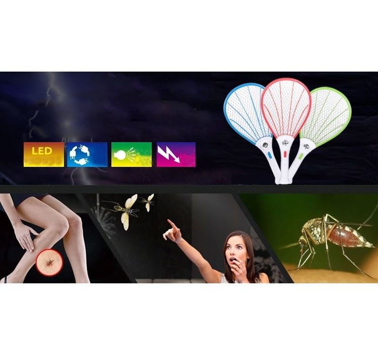 High Quality Rechargeable Electronic Mosquito Swatter with Flash Light, Length: 50cm (Random Color Delivery)