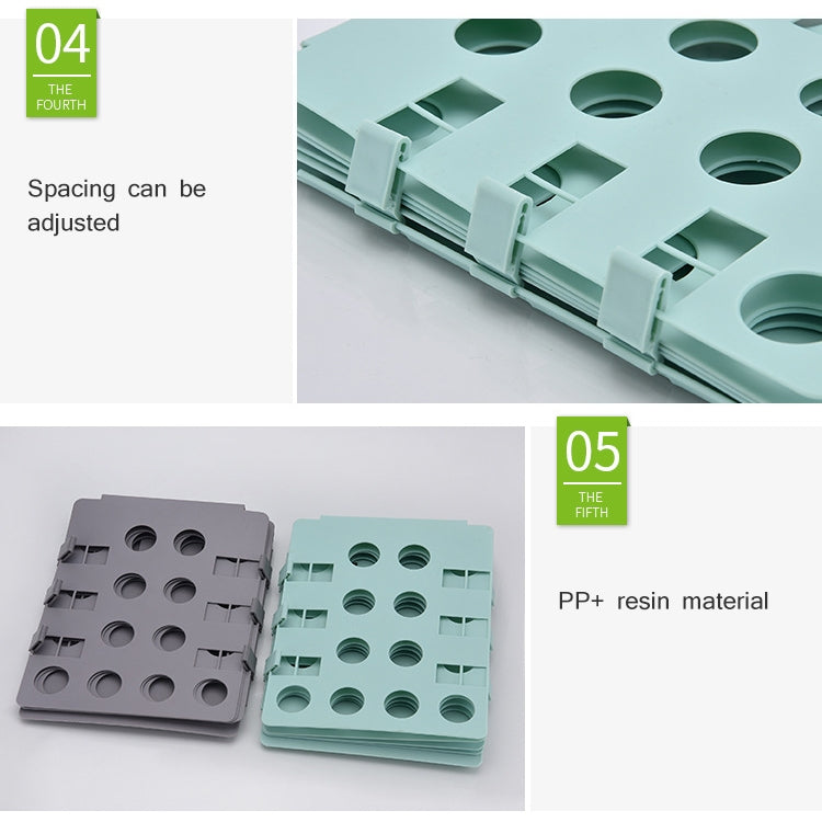Durable Plastic Laundry Storage Fold Unique Clothing Shelves Stacked Board Organizer Tools, Random Color Delivery, Expand Size: 66*57cm