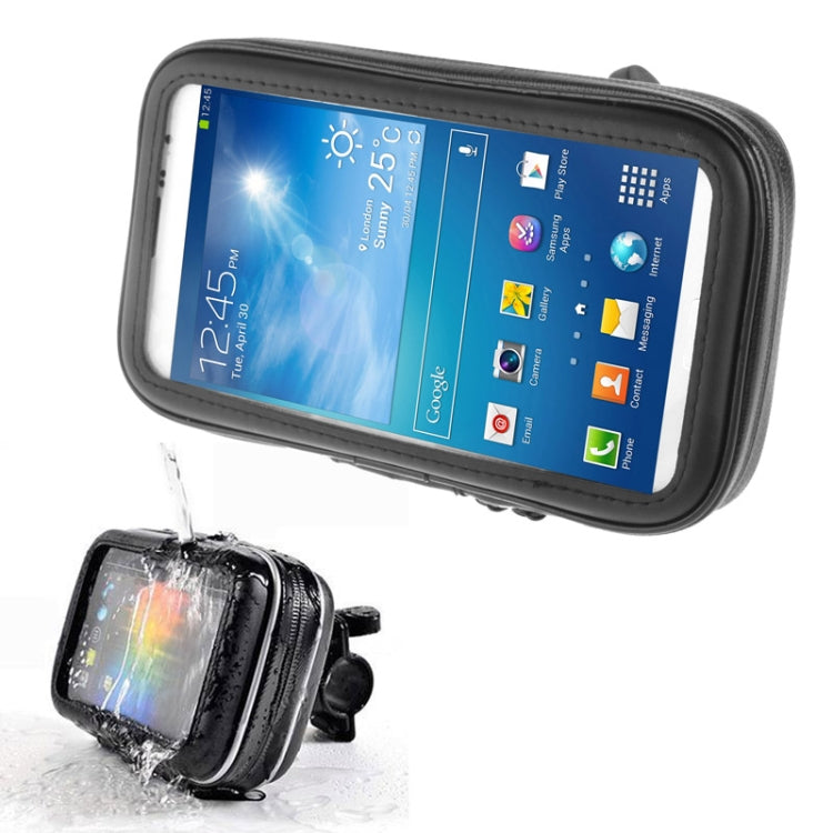 Bicycle Handlebar Mount Holder Waterproof / Sand-proof / Snow-proof / Dirt-proof Zipper Touch Bag, Suitable for Galaxy Note III / N9000 & Mega 6.3 / i9200