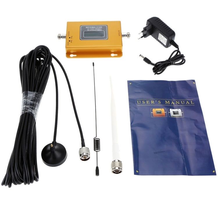 WCDMA 2100MHz Mobile Phone Signal Booster / LCD Signal Repeater with Sucker Antenna