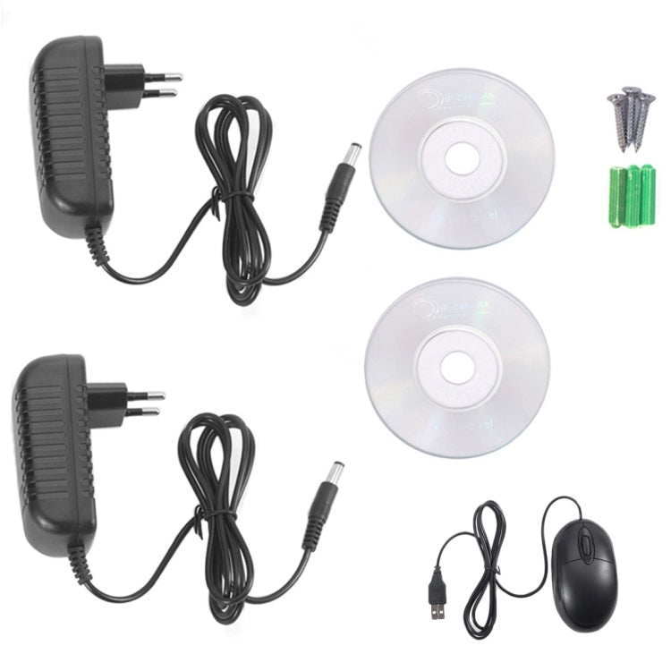 4CH H.264 720P HD Bullet IP Camera NVR Kit, 30m IR Night Vision, Support Video / Audio Input