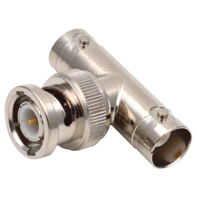 T-Type BNC Plug To 2 BNC Jack Connector
