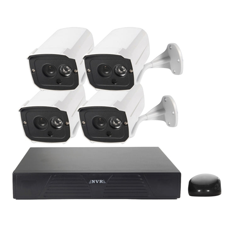 N4B7M 4Ch 960P P2P ONVIF 1.3 Mega Pixel IP Camera NVR Kit, Support Night Vision / Motion Detection, IR Distance: 20m