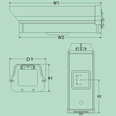 Outdoor Waterproof CCD Camera Housing for Camera, Inner Size: 370 x 141 x 105mm