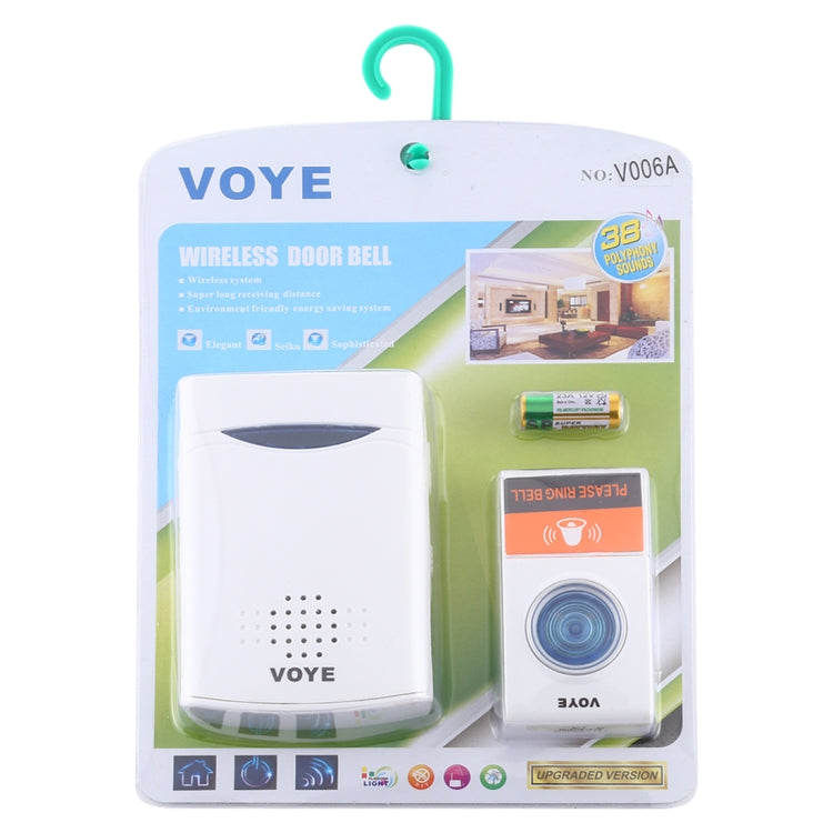 VOYE V006A Home Music Remote Control Wireless Doorbell with 38 Polyphony Sounds
