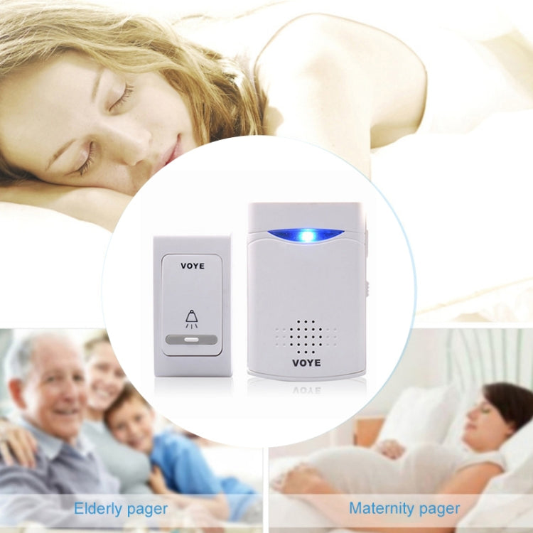 VOYE V006B2 Wireless Remote Control Chime Door Bell with Double-Receiver