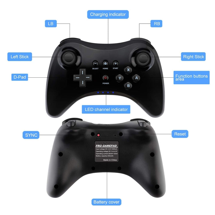 High Performance Pro Controller for Nintendo Wii U Console
