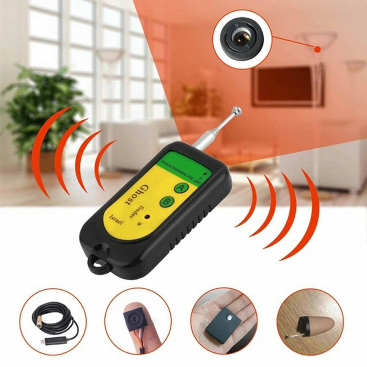 Ghost Detector Signal Bug RF Detector Finder Scanner Monitor Checker Pinhole Surveillance Camera Wireless Device