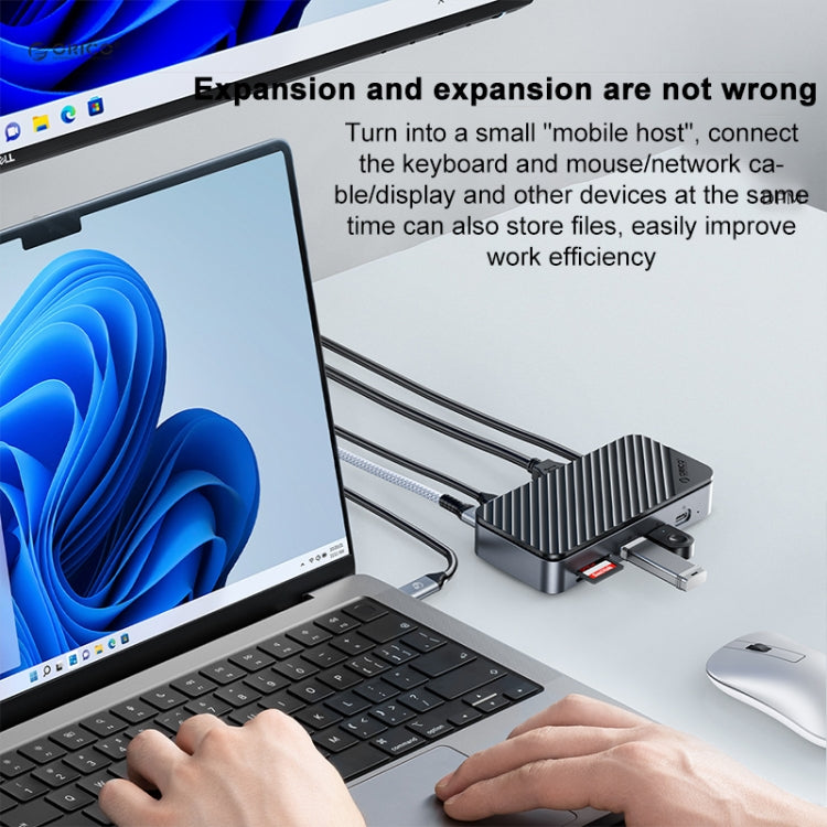 ORICO DPM2P9 M.2 Hard Disk Cassette with 10 in 1 HUB Multifunctional Docking Station