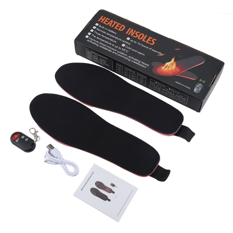Rechargeable Electric Heating Insole Wireless Remote Control Smart Thermal Insole,Size:Large(41-46 Size)