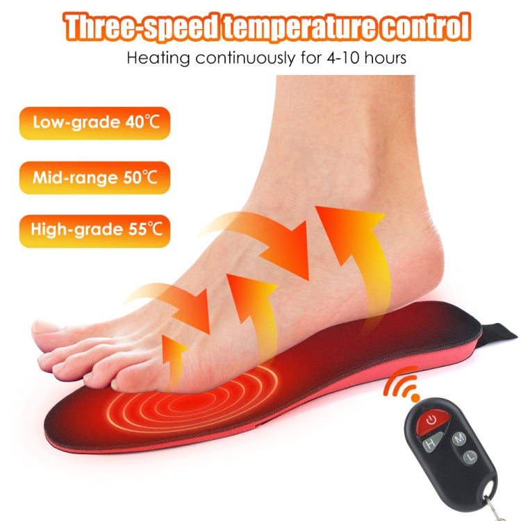 Rechargeable Electric Heating Insole Wireless Remote Control Smart Thermal Insole,Size:Large(41-46 Size)