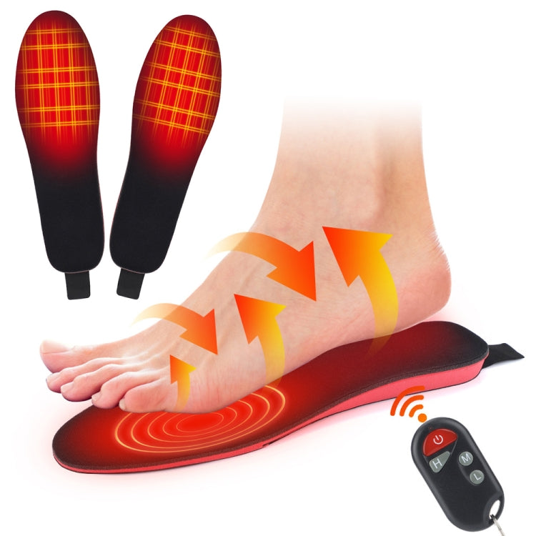 Rechargeable Electric Heating Insole Wireless Remote Control Smart Thermal Insole,Size:Medium(34-40 Size)
