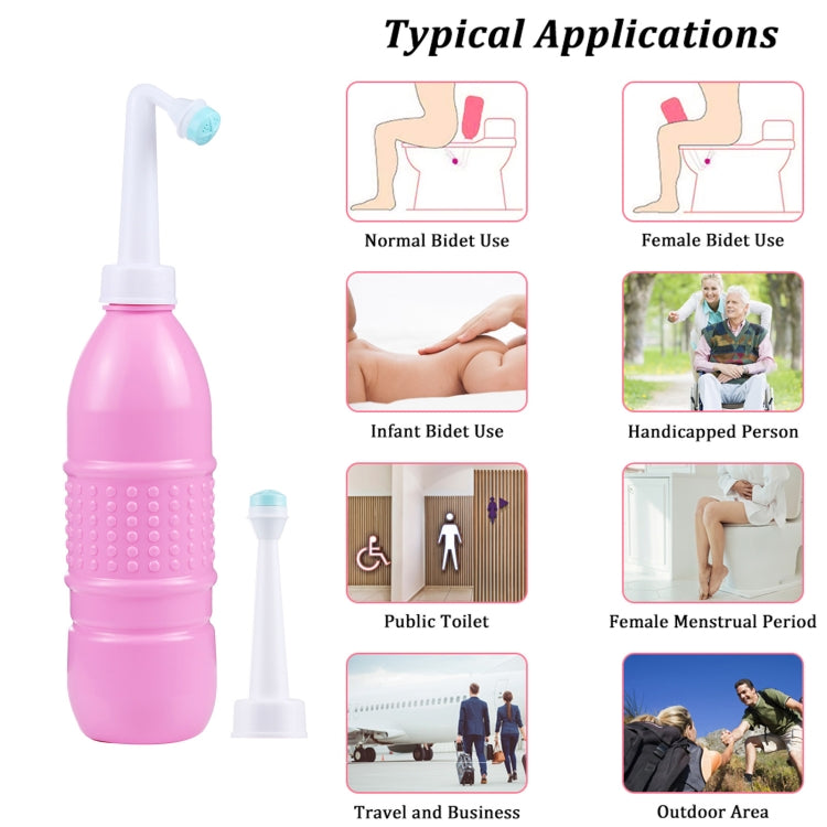 500ml Portable Handheld Travel Bidet Women Vaginal Male Anal Washing Sprayer