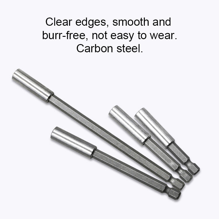5 PCS 1/4 Electric Batch Head High Magnetism Connecting Rod Pistol Drill Extension Rod Sleeve Fast Turning Joint, Length: 60mm