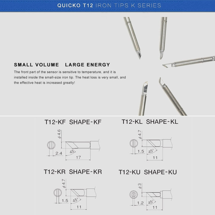 QUICKO T12-KU Lead-free Soldering Iron Tip