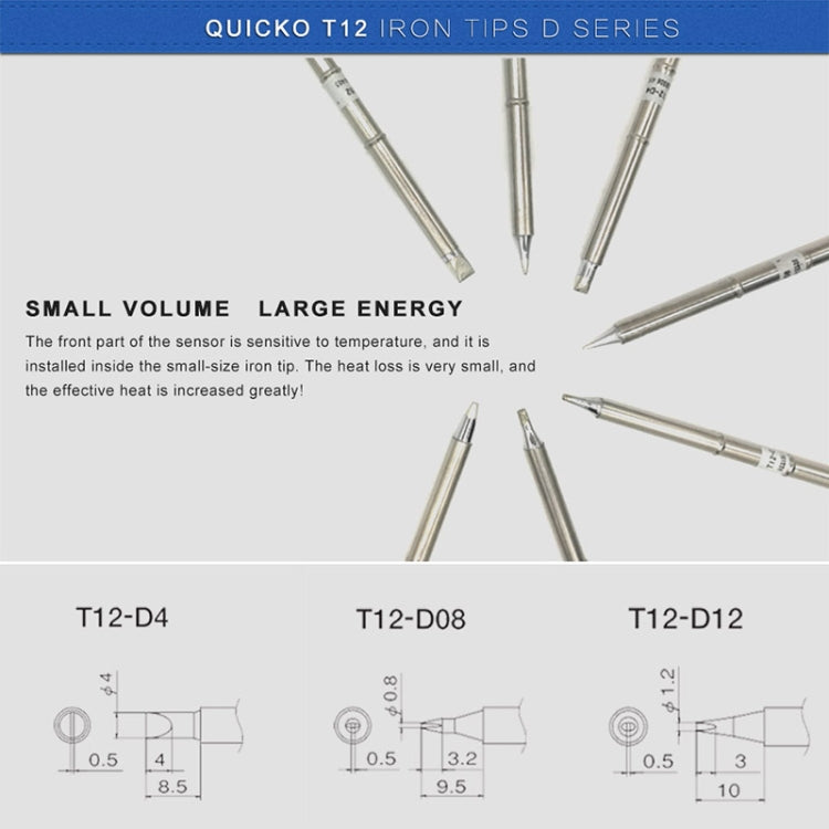QUICKO T12-D4 Lead-free Soldering Iron Tip