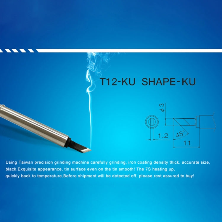 QUICKO T12-KU Black Welding Lead-free Soldering Iron Tip