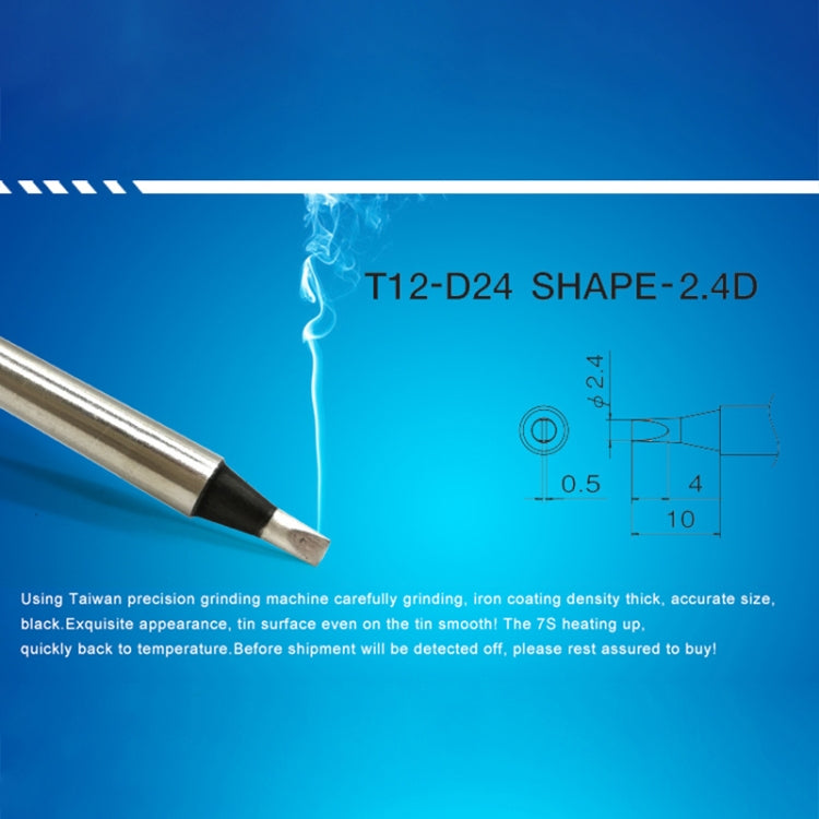 QUICKO T12-D24 Black Welding Lead-free Soldering Iron Tip