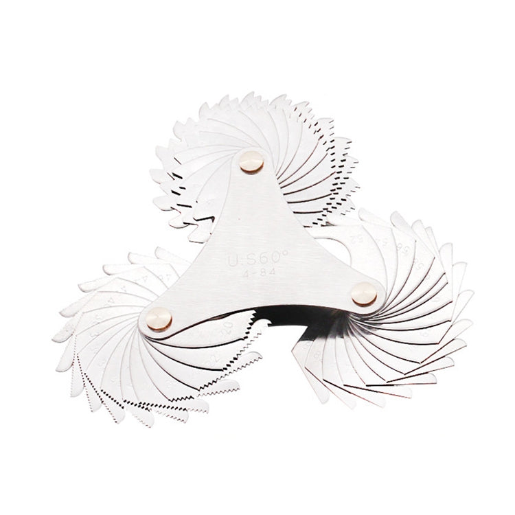 51 PCS US Screw Pitch Thread Blades 60 Degrees CR Stainless Steel Thread Gauge