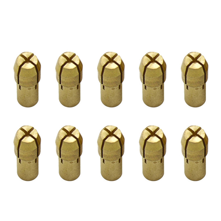 10 PCS Three-claw Copper Clamp Nut for Electric Mill Fittings，Bore diameter: 0.5mm